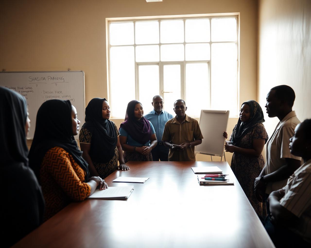 School leaders in a planning meeting